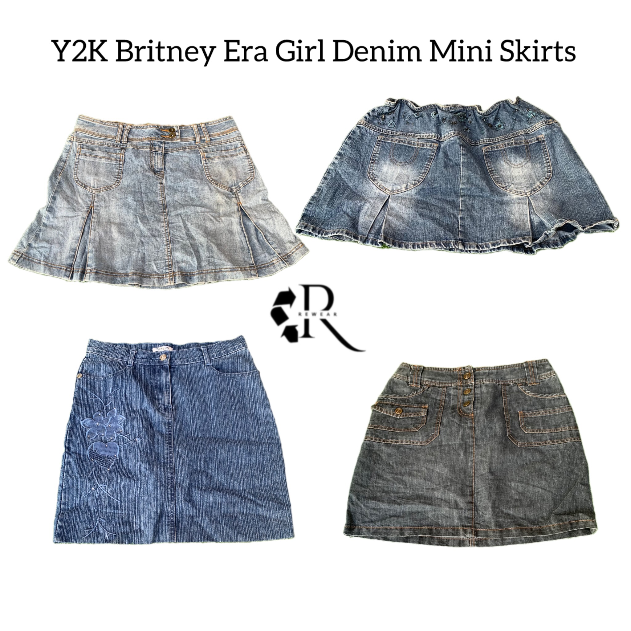 Jupes mini en denim de l'ère Britney Y2K RW-1522