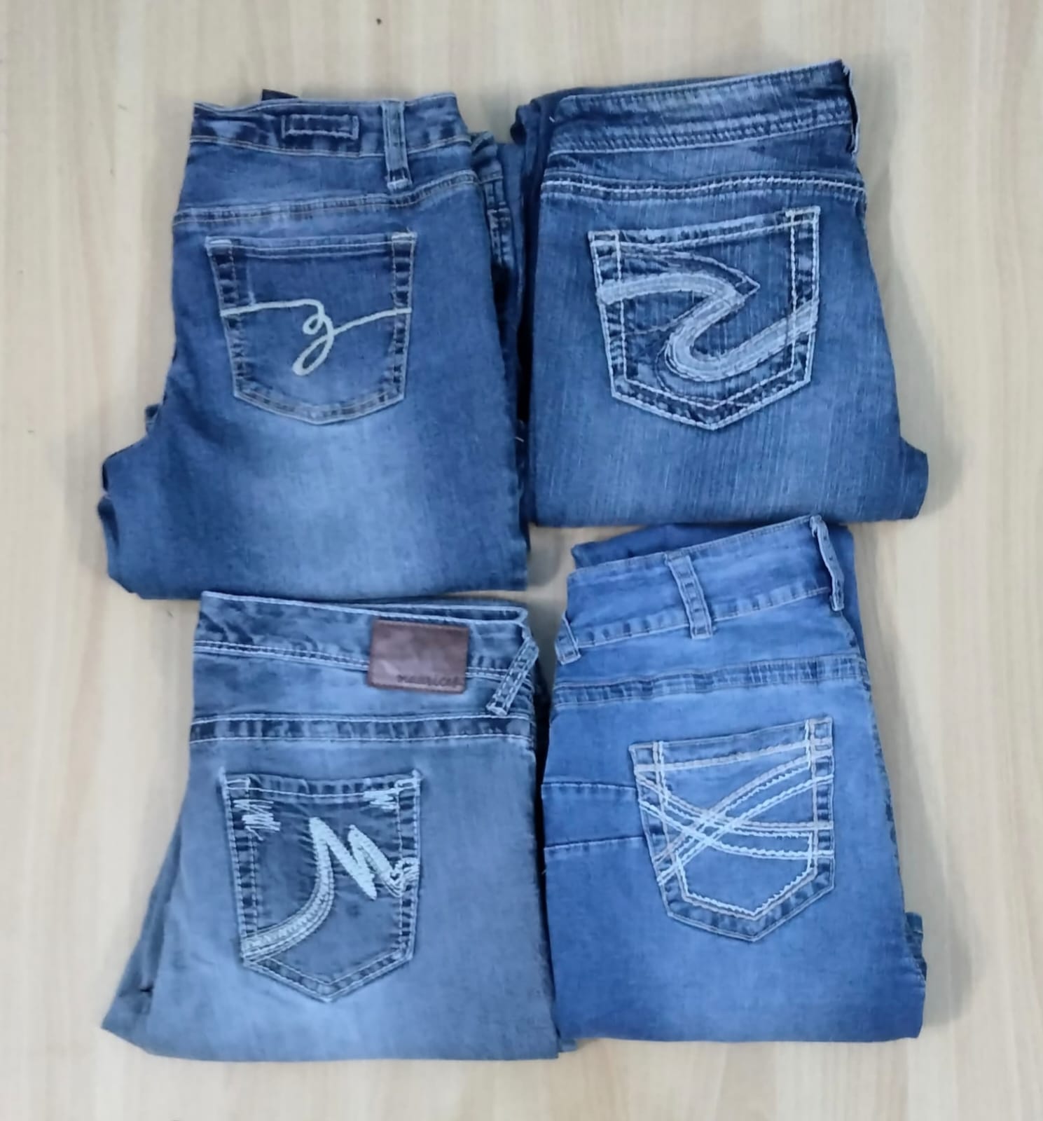 Jean évasé embelli pour femmes JA 0555