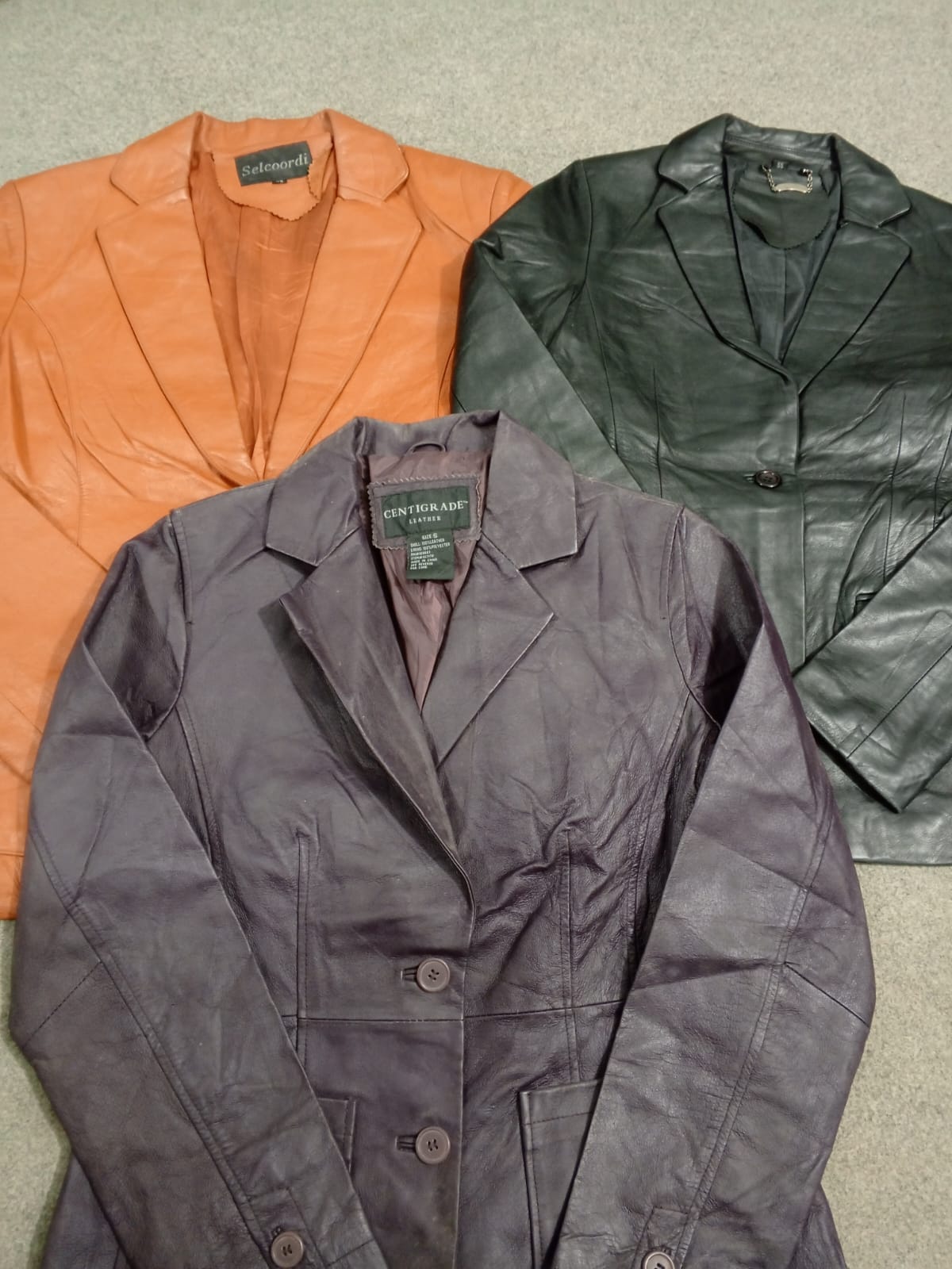 #232 Blazers de Couro Premium Y2k para Mulheres