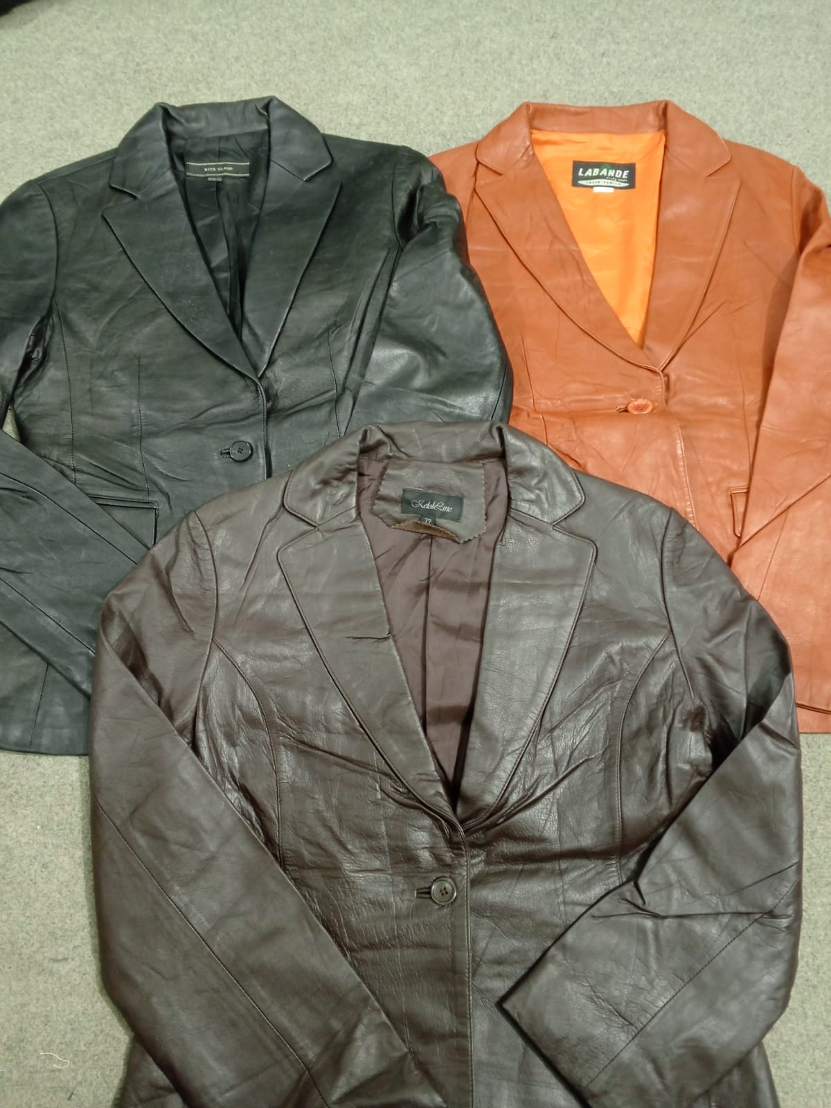 #233 Blazers de Couro Premium Y2k para Senhoras