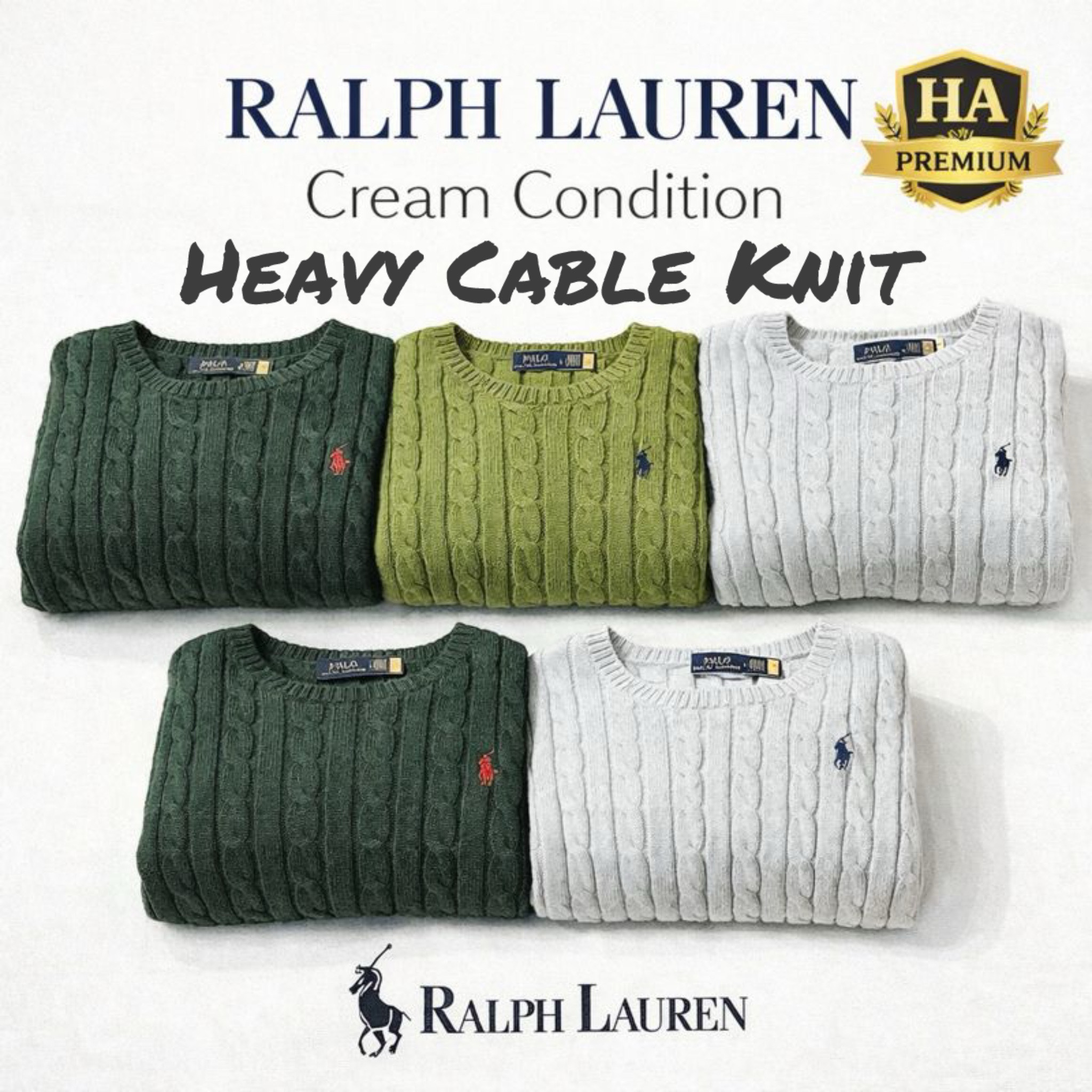Premium Ralph Lauren Cable Knit Sweaters - Grade A
