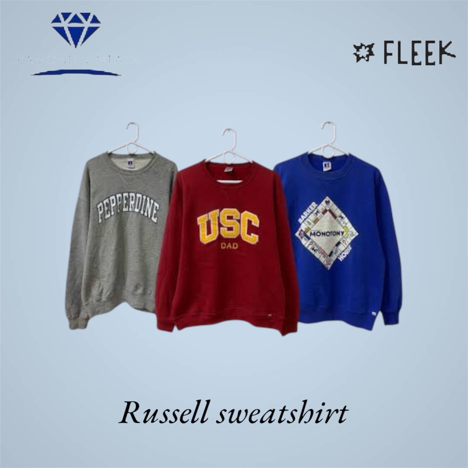 Russell Athletic Crewnecks sweatshirt (DV -01-529)
