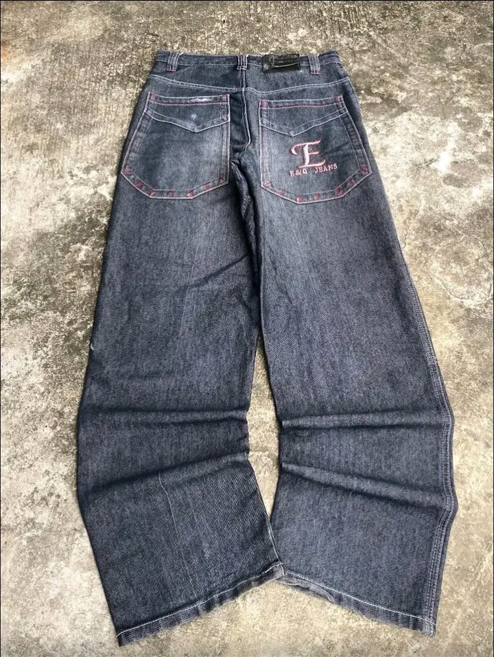 Hip hop branded baggy jeans