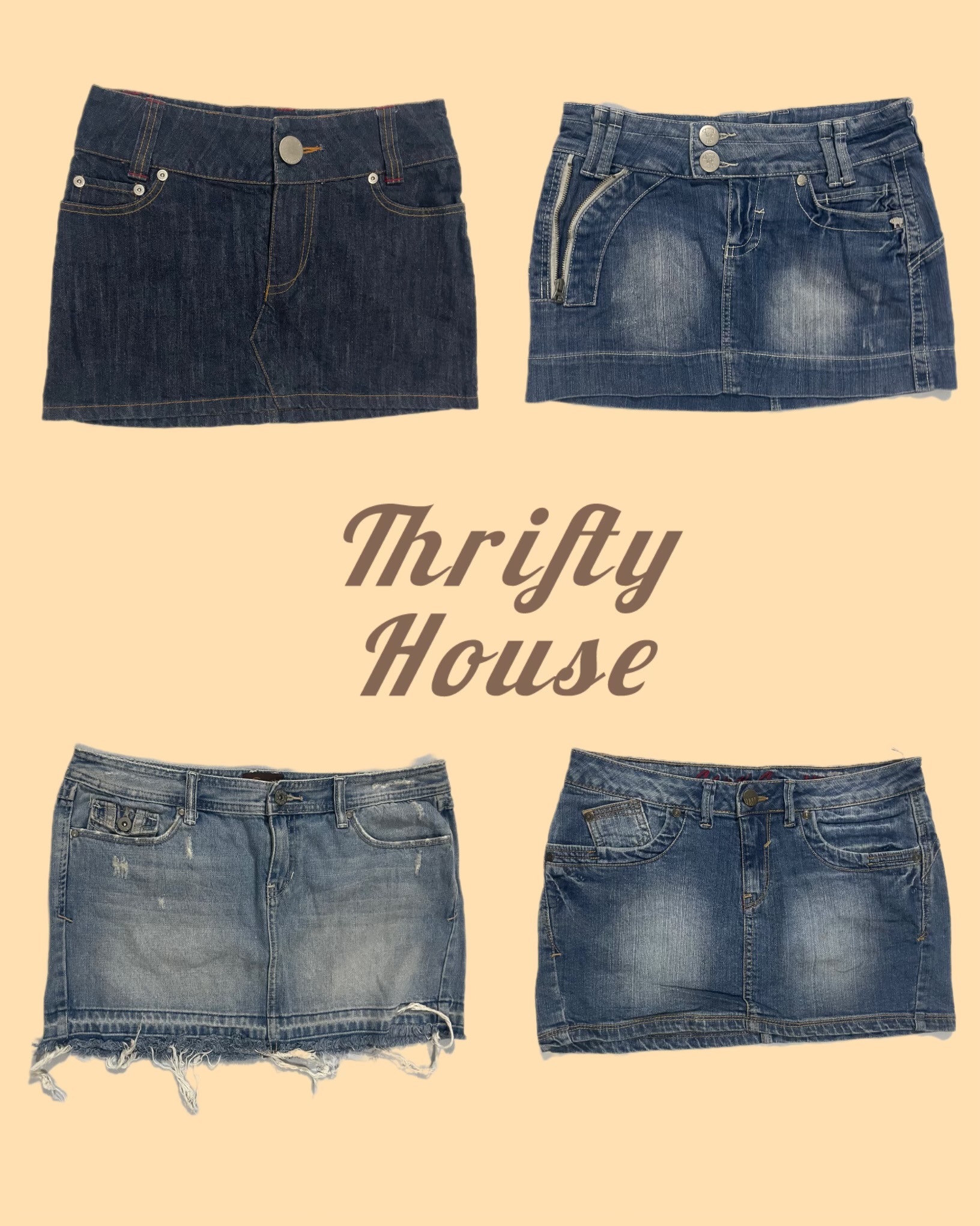Classic Blue Denim Y2k Mini Skirts(TH/176)
