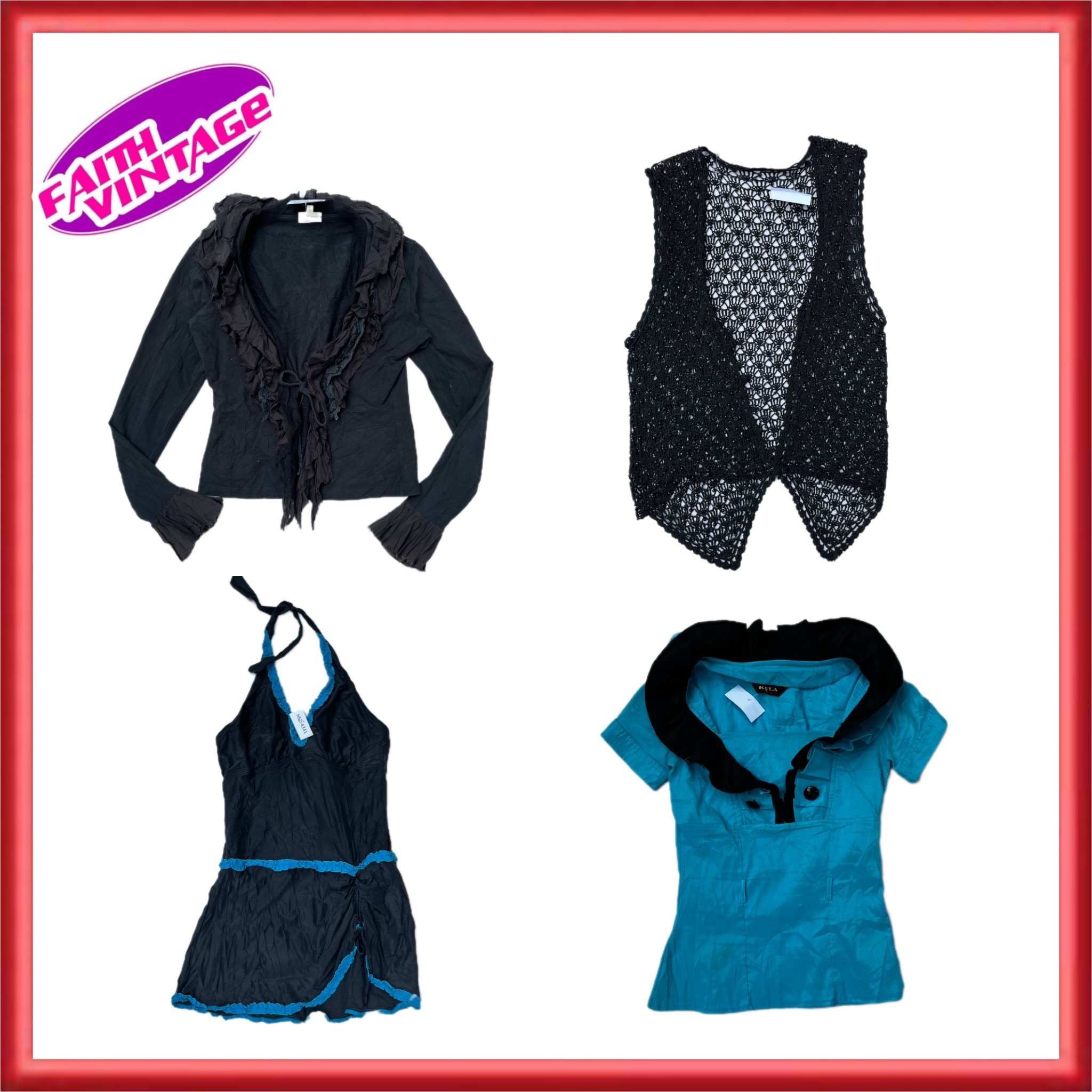 Black Morpho Mix Top, Jupe, Ensemble de Robes (FV-..