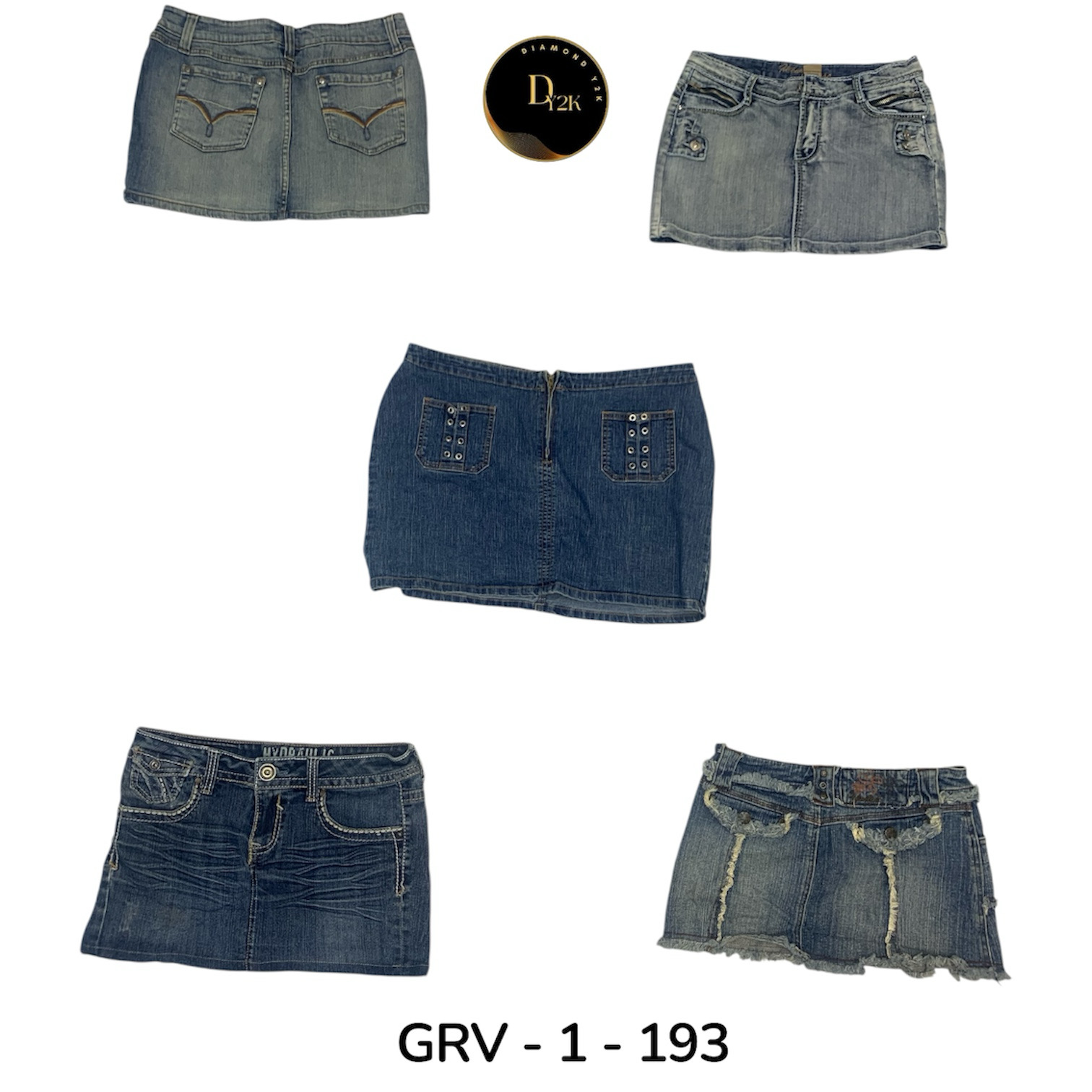 Jupe en denim Y2K – Esthétique vintage (GRV-1-193)