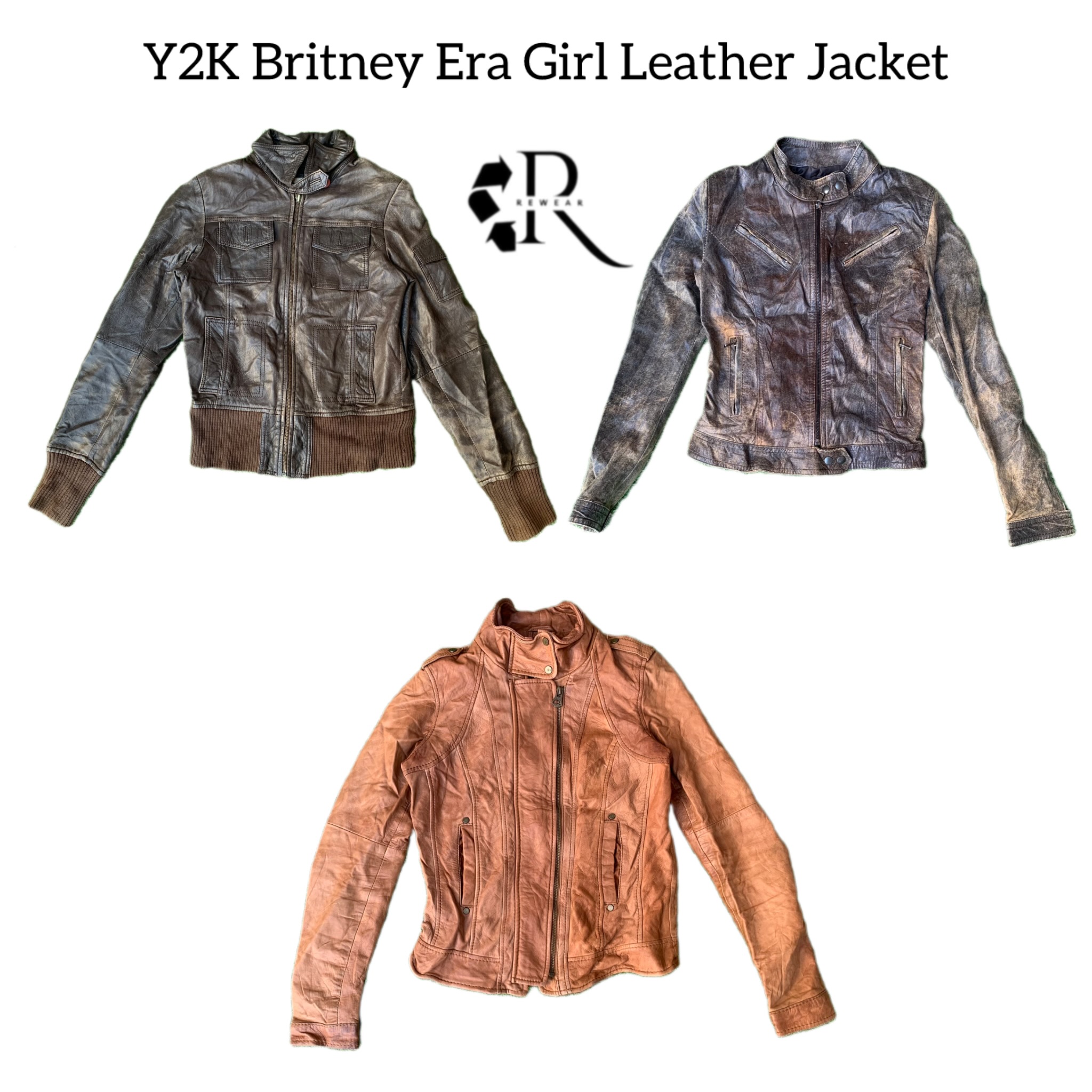 Girl Leather Jackets RW-1542 dell'era Y2K di Britn..