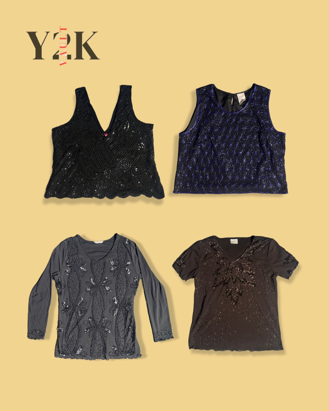 Y2K Beaded Statement Tops (Yv-617)