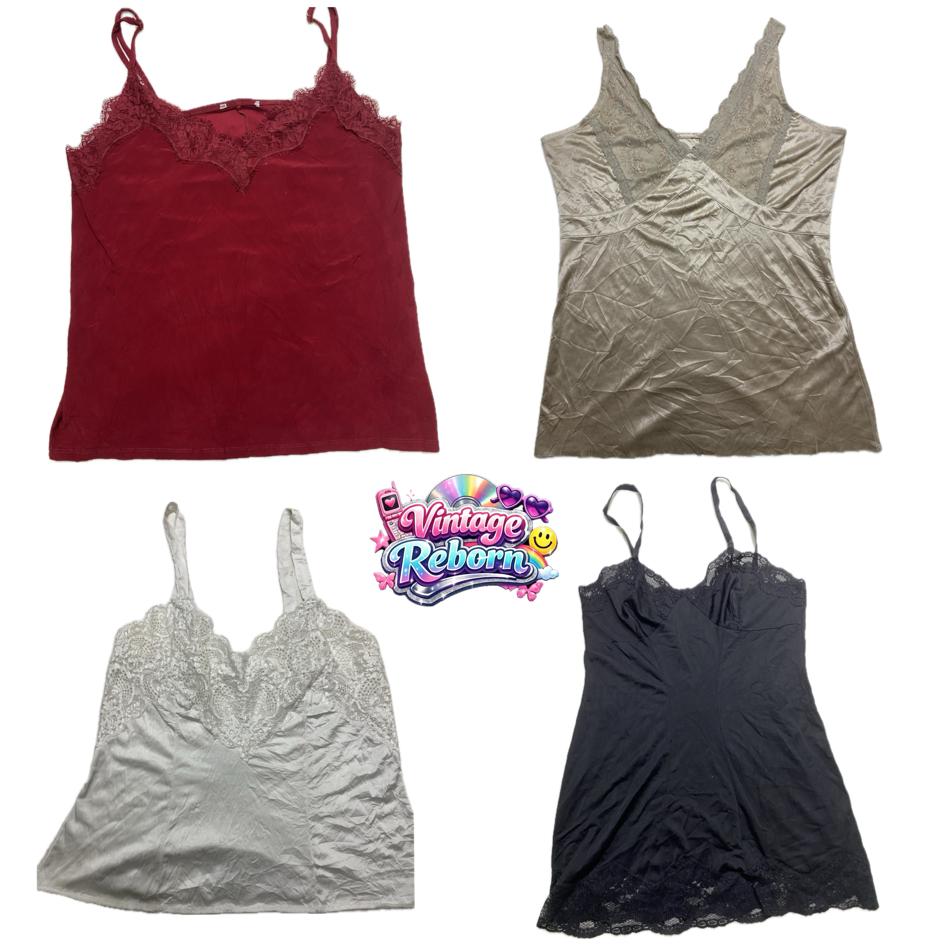 Y2K Vintage Lace Cami & Slip Top Bundle bales coll..