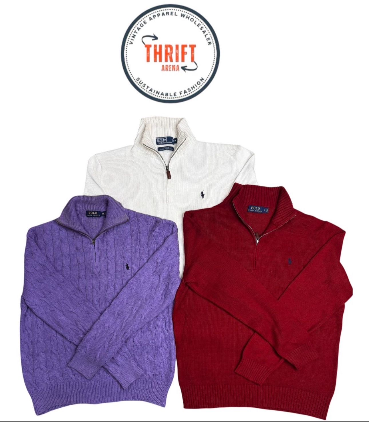 T2527 Ralph Lauren 1/4 Zip Sweaters