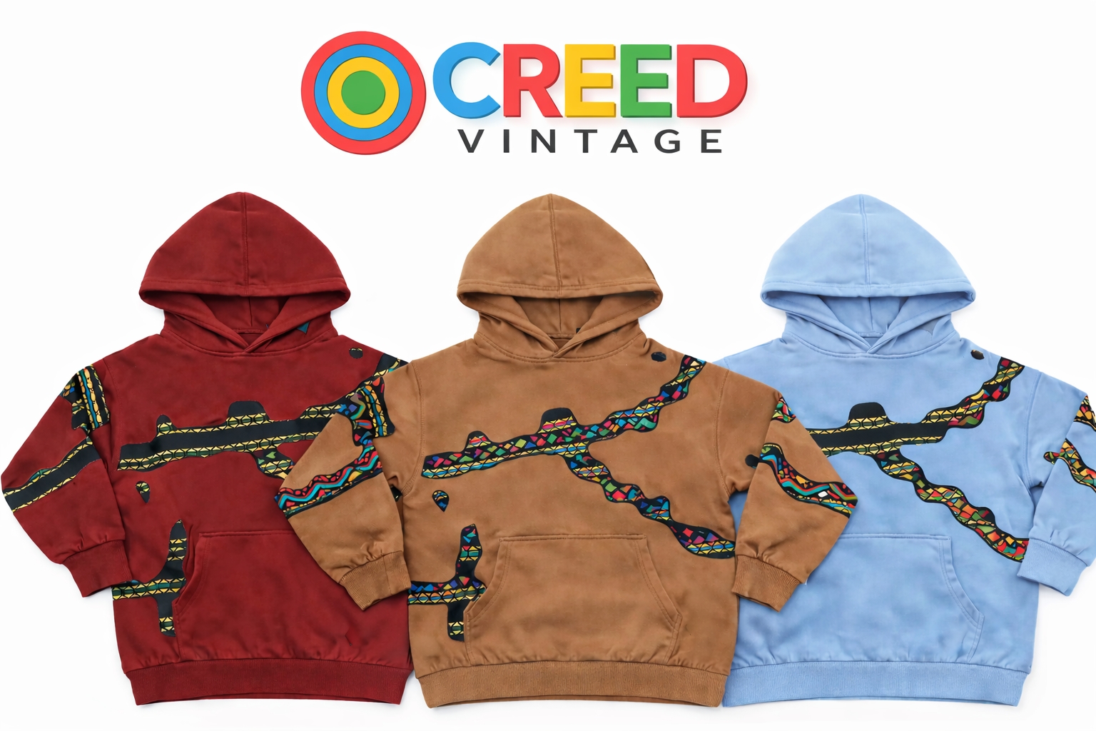 CR1247 Felpa con Cappuccio Patchwork Riciclato