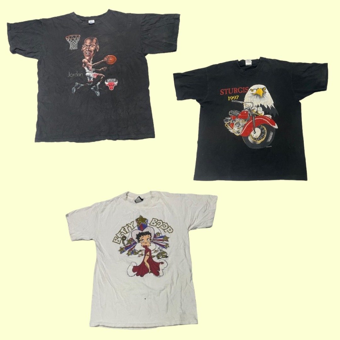 ヴィンテージグラフィックTシャツバンドル | Michael Jordan, Sturgis 199..