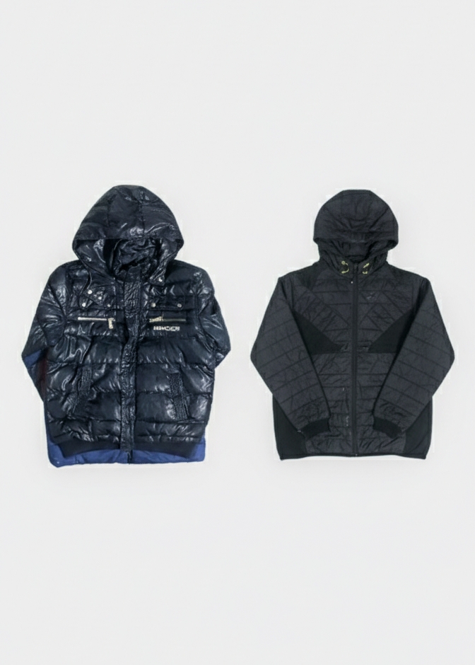 Vintage Y2K Shiny Puffer & Windbreaker Bundle