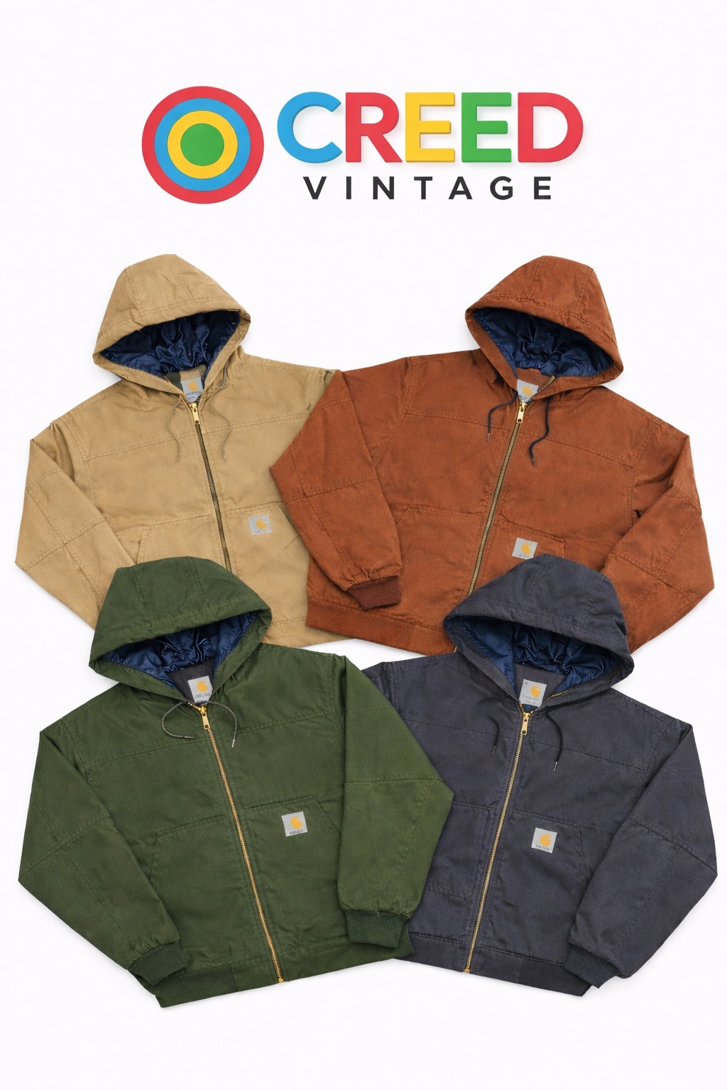 CR1254  Upcycled Carhartt Hooded Jacket