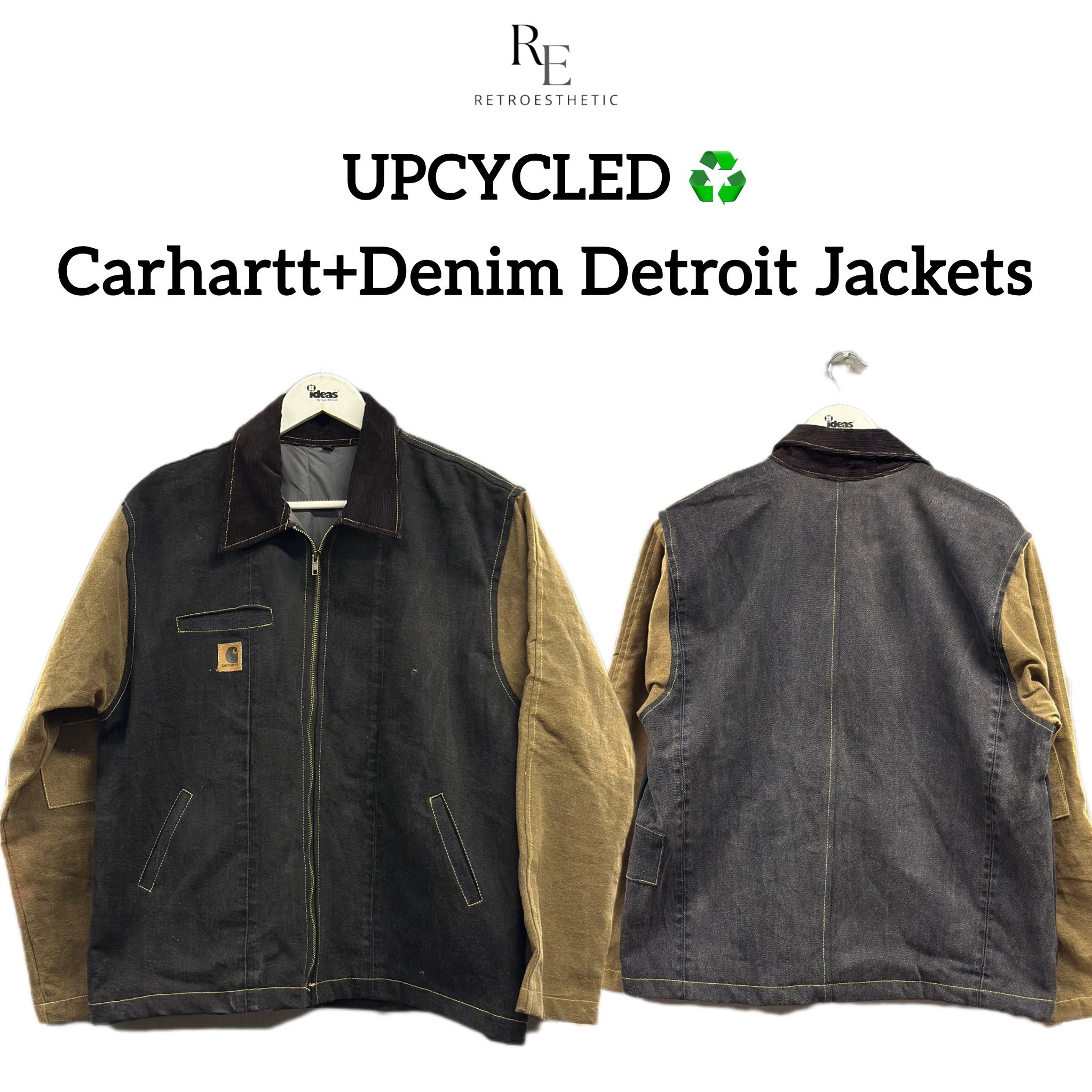 Upcycled Carhartt+Denim Detroit Jackets