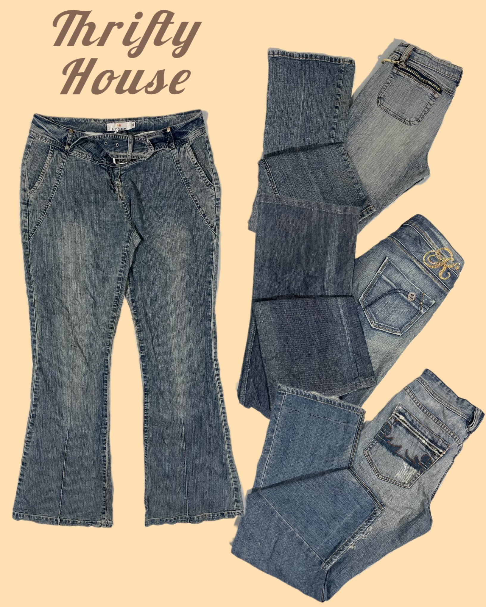 Low-Rise Energy Only Y2k Flared Jeans(TH/191)