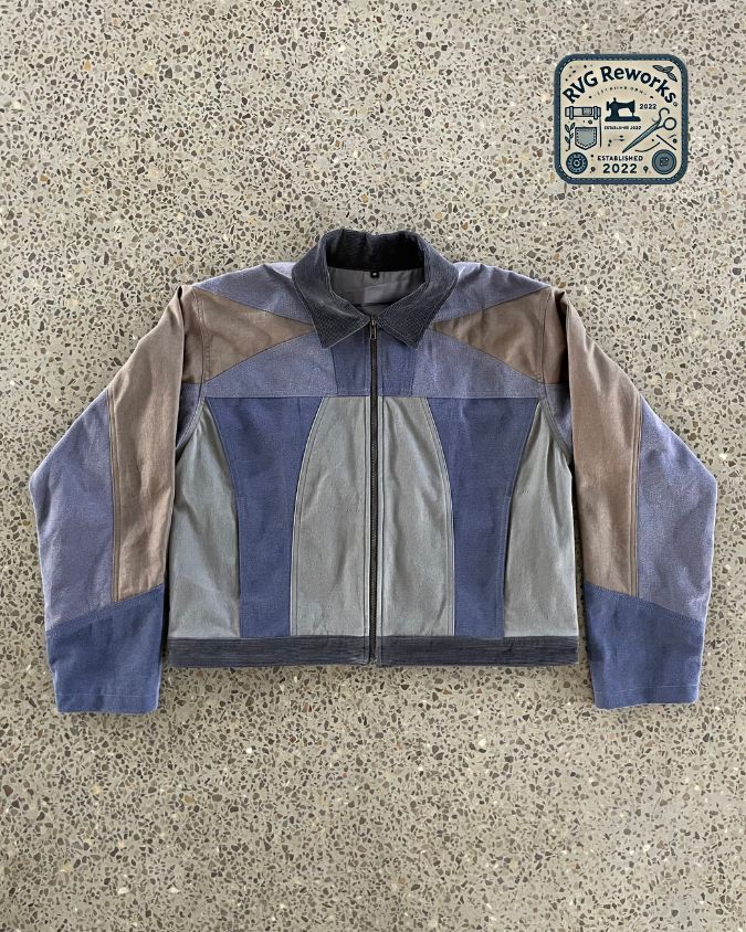 Veste courte mashup carhartt upcyclée