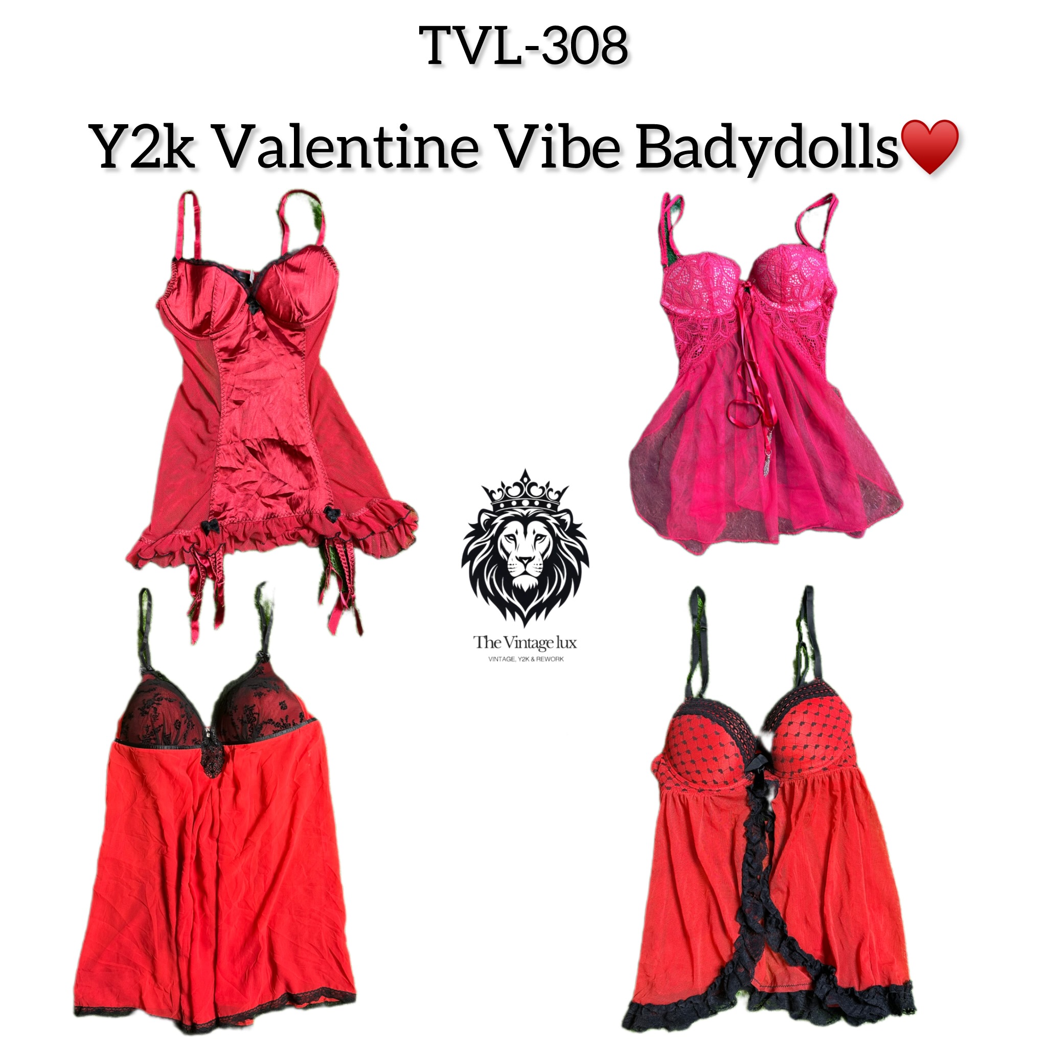 Y2K Valentine Day Vibe Babydolls(TVL-308)