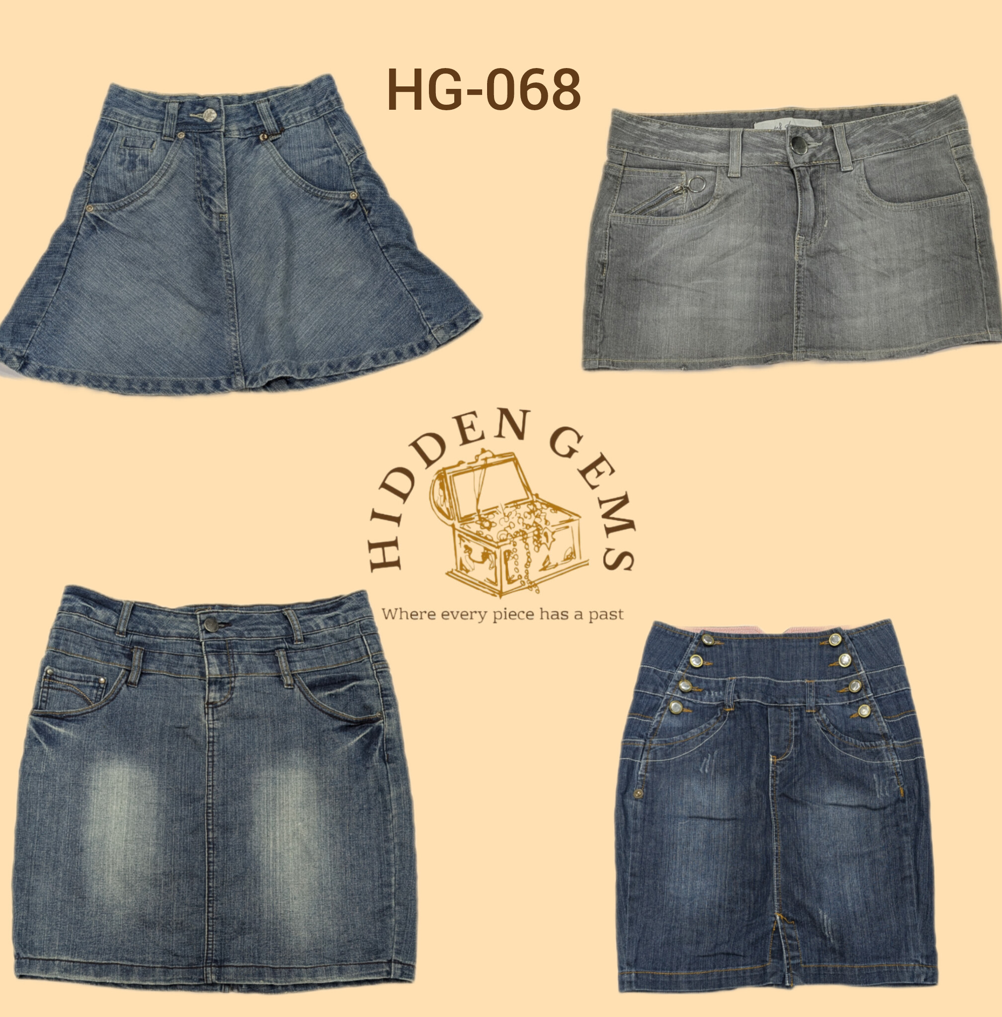 Y2K IT girl era denim skirts (HG-068)