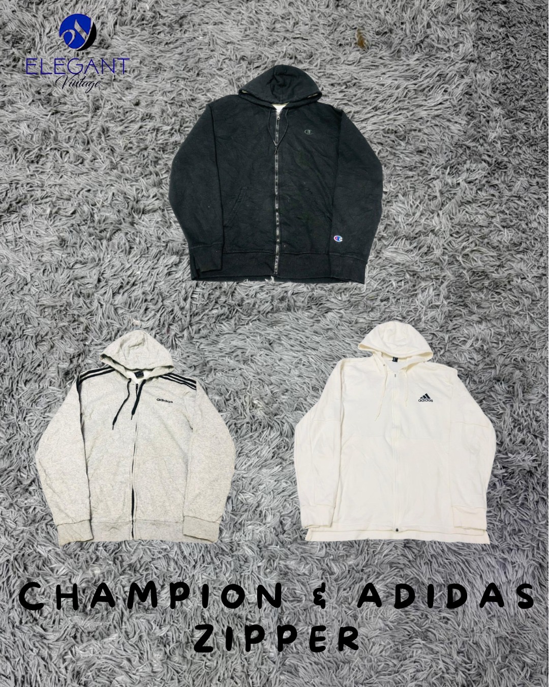 Champion & Adidas Zipper-Hoodies - EVM0784
