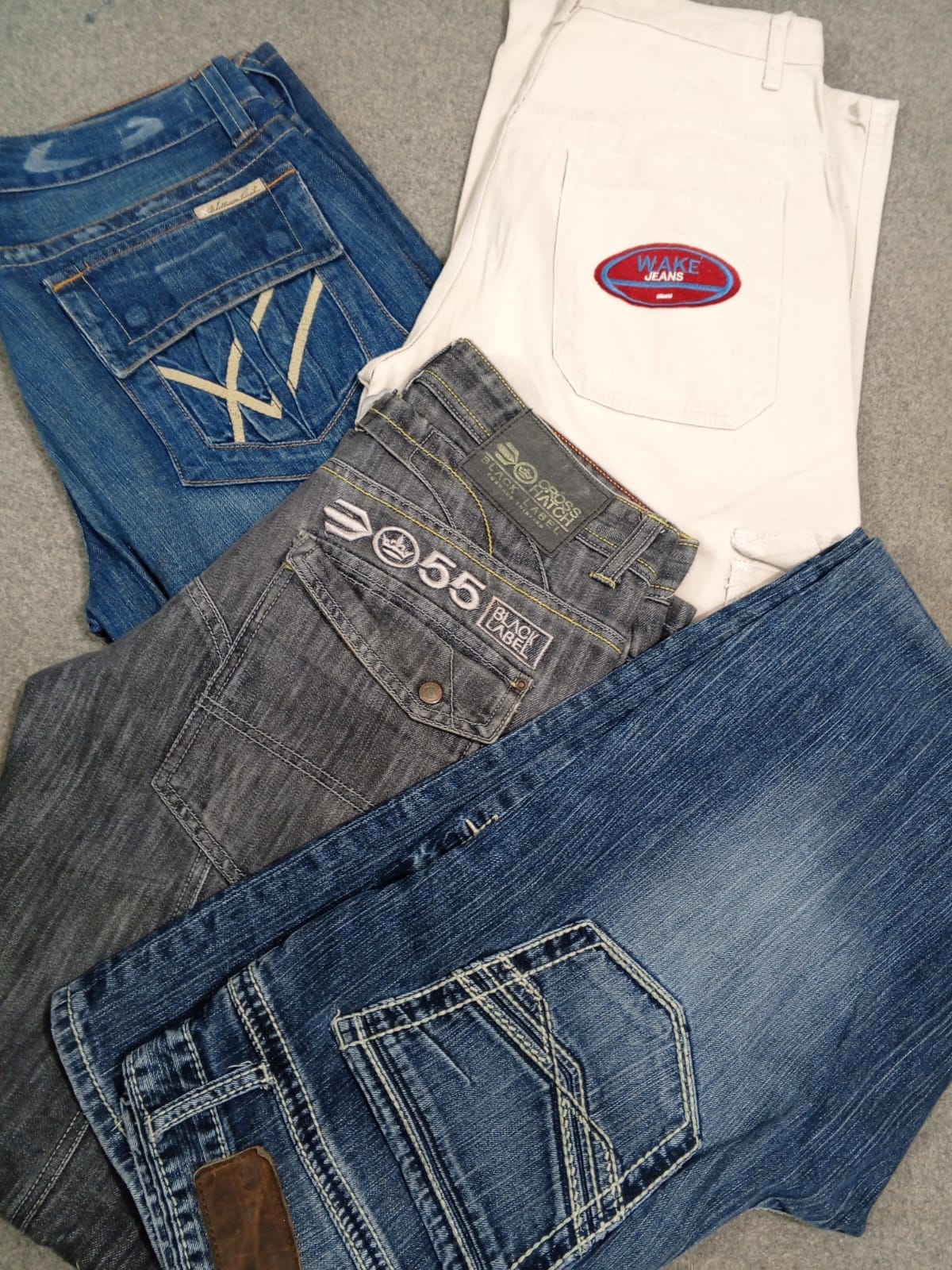 #240 Calças Jeans Baggy Hip-hop Masculinas