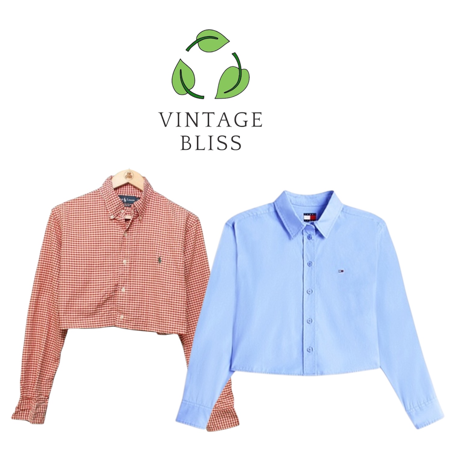 Upcycled Polo Ralph Lauren And Tommy woman Crop to..