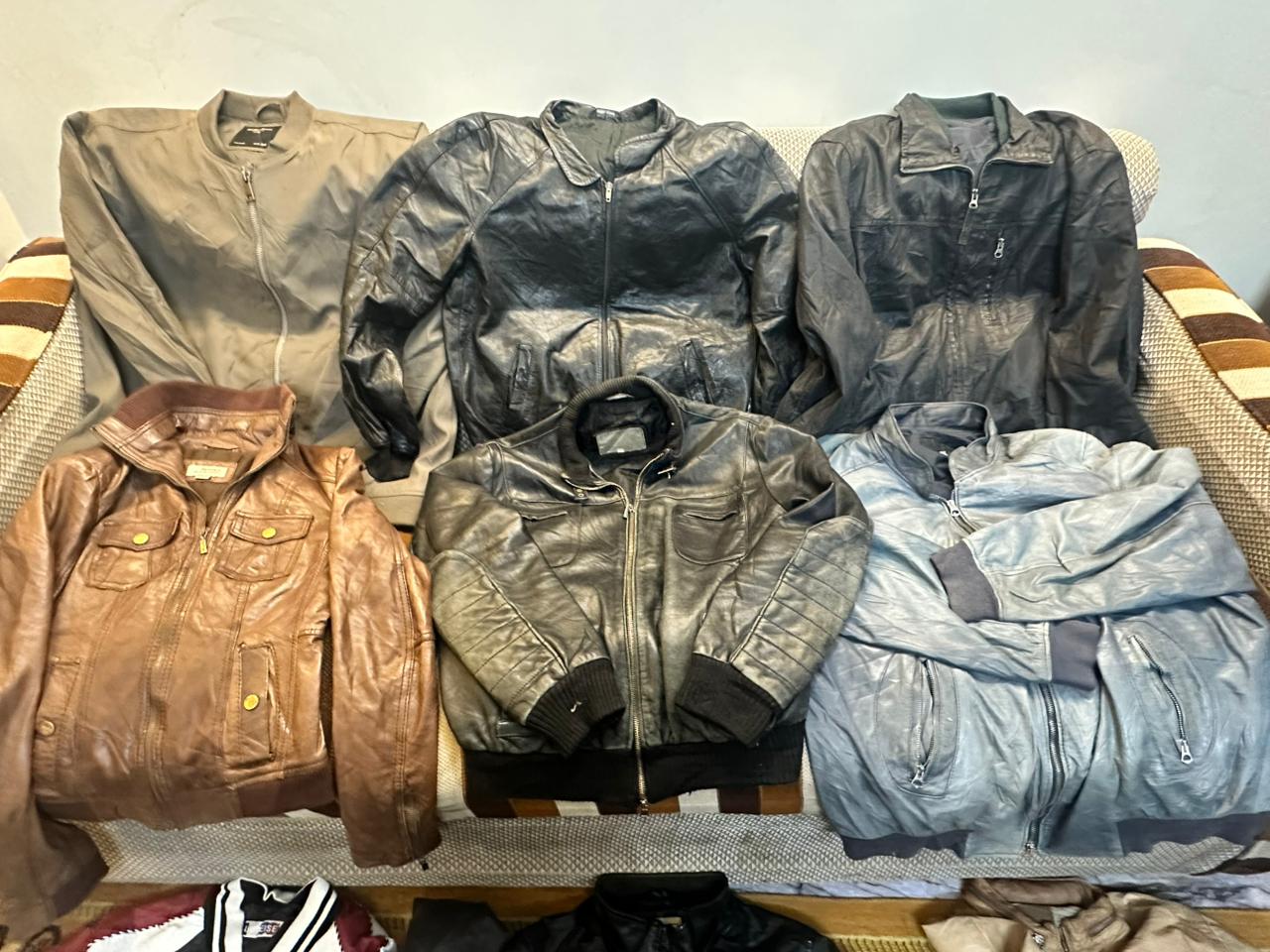 Y2K Leather Jackets- Ribbed