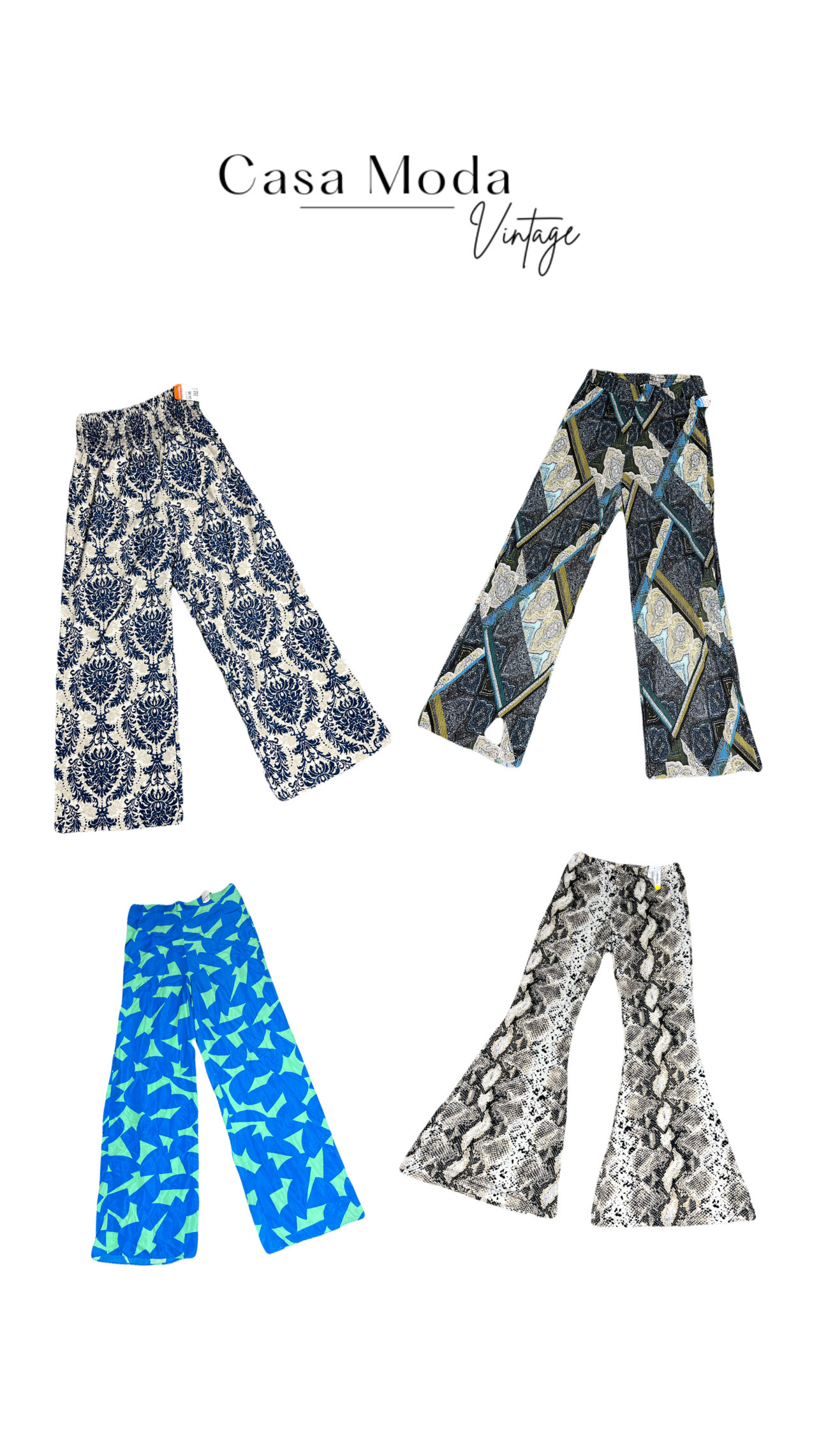 Pantaloni in seta a tappeto Y2K 0602266