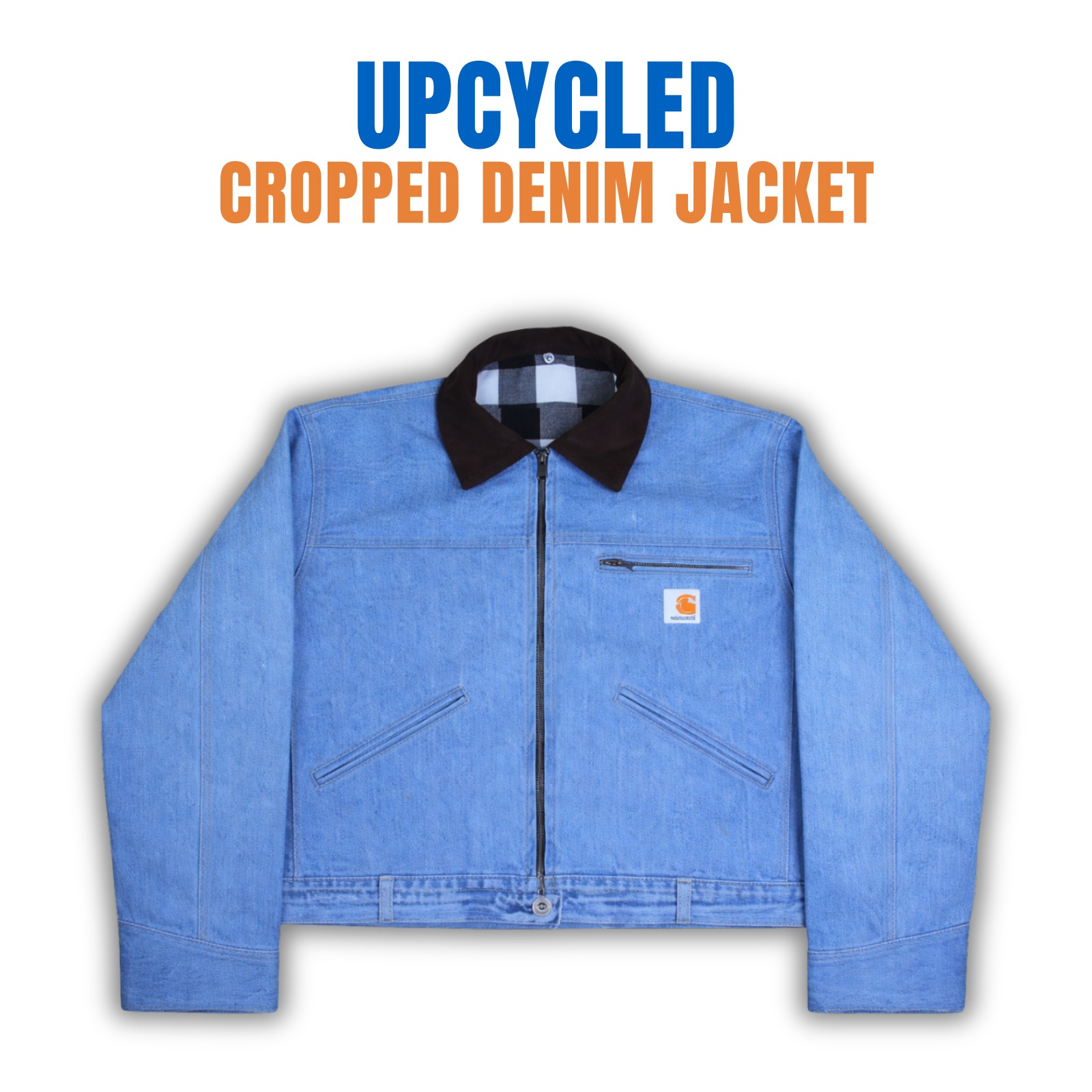 Upcycled Carharrt Cropped Denim Jacket - Moq 15