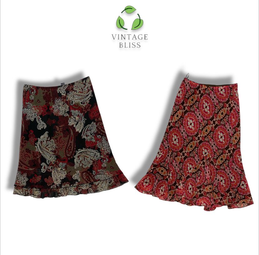 Y2K Poly Long Skirts