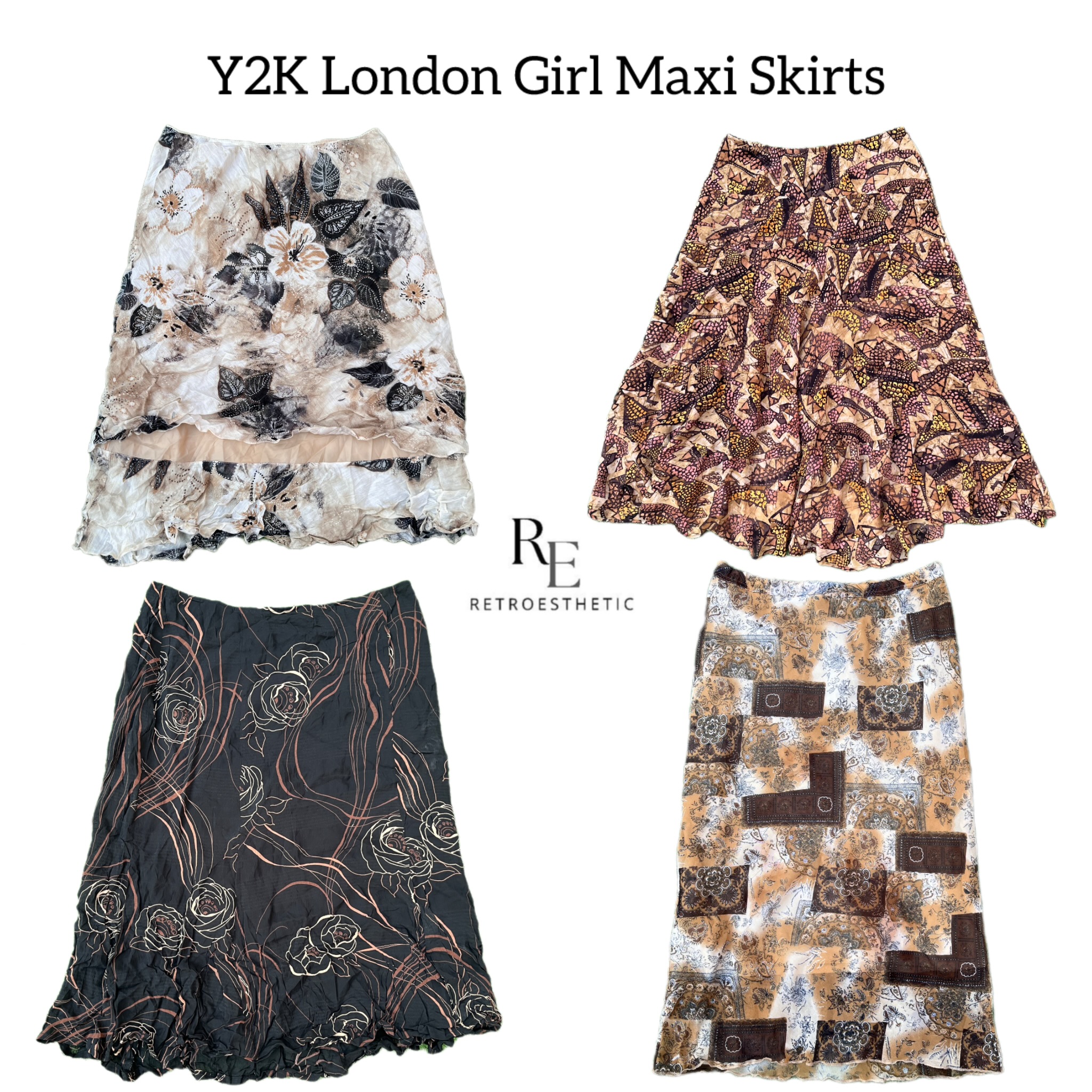 Y2K London Girl Maxi Skirts RC-2763