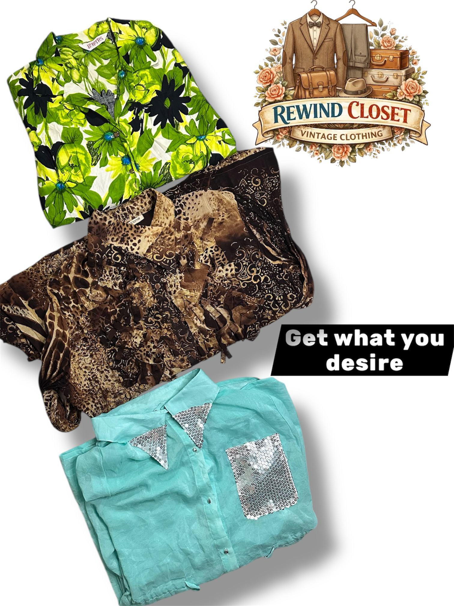 90s/Y2K Style Sheer & Embellished Tops Mix