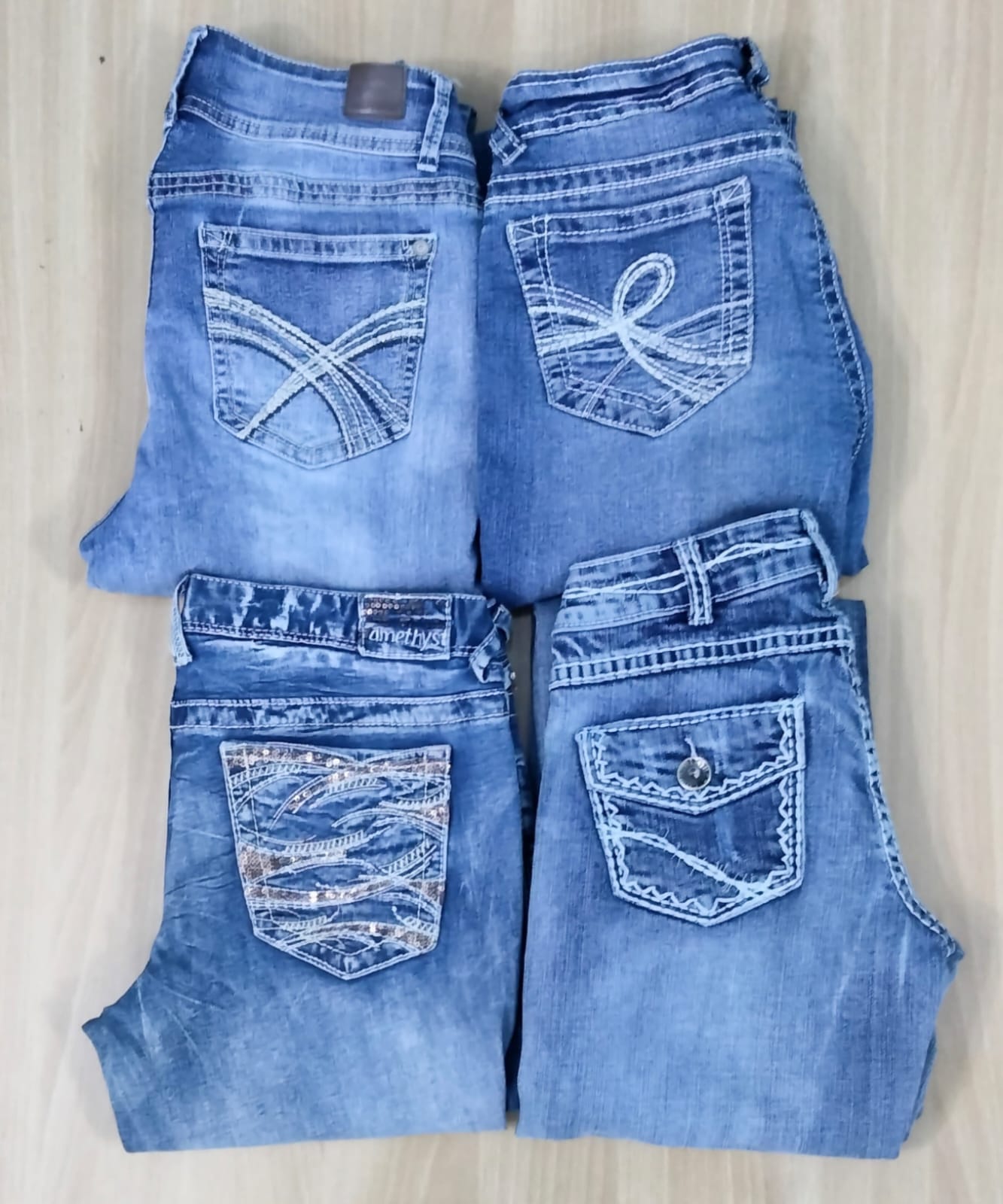 JA 0557 Women’s Embellished Flared Jeans