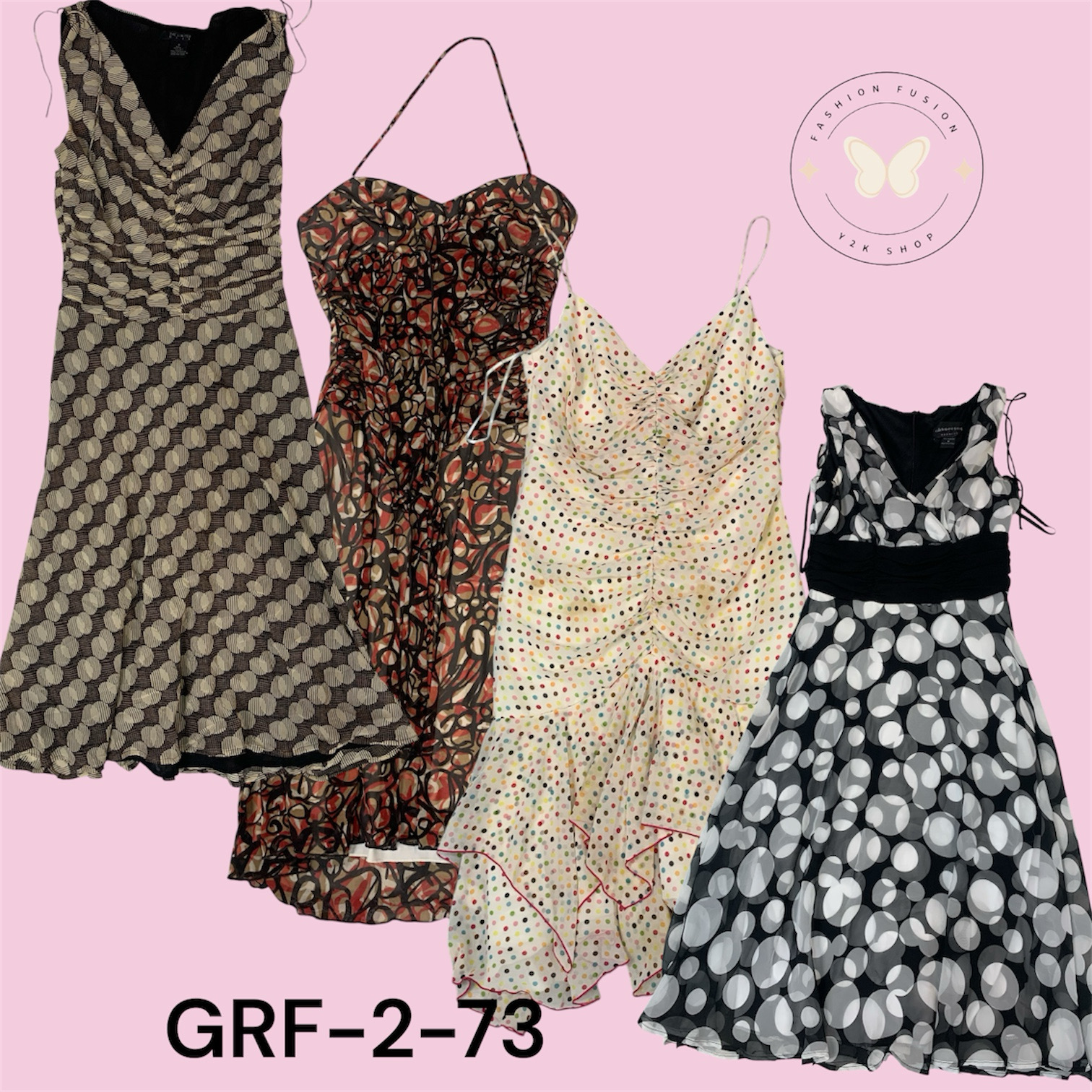 All-Over Printed Poly Dress – Easy Fit Casual Dres..